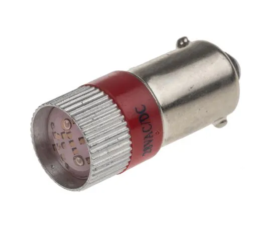 63-6586-29 LED Reflector Bulb, BA9s, Red, Multichip, 10mm dia., 28V dc 210-002