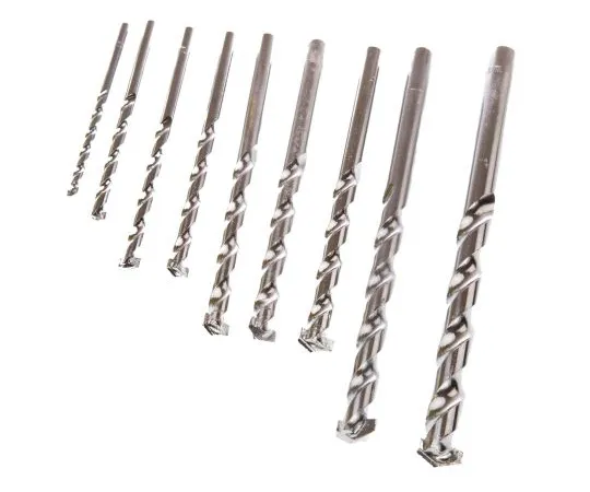 63-6719-38 RS PRO 9 Piece Masonry Twist Drill Bit Set, 4mm to 12mm 694-425