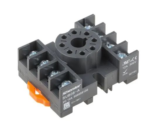 63-6809-12 RS PRO Relay Socket for *** with RS PRO RUB Relays 8 Pin, DIN Rail, 300V 121-7841