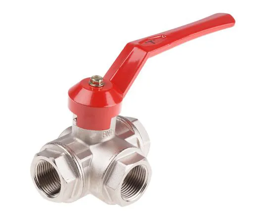 63-6671-28 RS PRO Brass Reduced Bore Ball Valve 1 in BSPP 3 Way 486-265