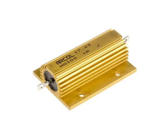 63-7351-45 Arcol HS100 Series Aluminium Ho***d Axial Wire Wound Panel Mount Resistor, 1Ω ±5% 100W HS100 1R J