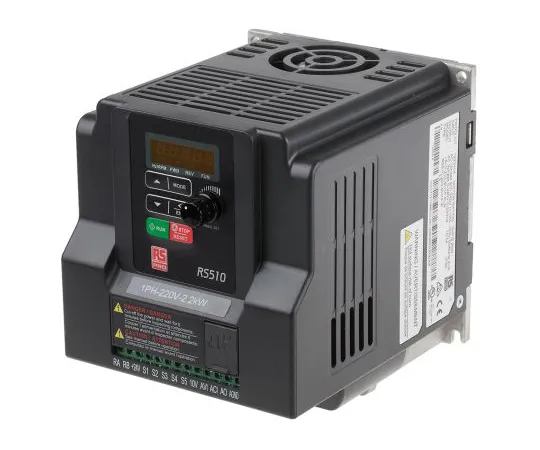 63-6831-87 RS PRO Inverter Drive, 1-Phase In, 0.01 → 599Hz Out, 2.2 kW, 230 V ac, 21 A 122-3414