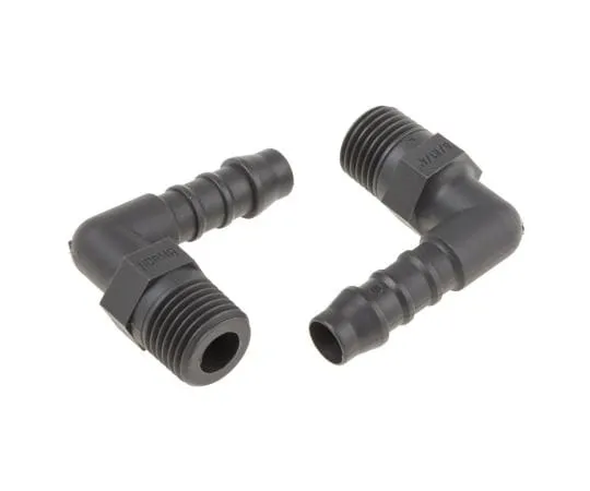 63-6729-39 Elbow Male Hose Coupling 1/4in, 1/4 in BSP Male, Nylon 795-253