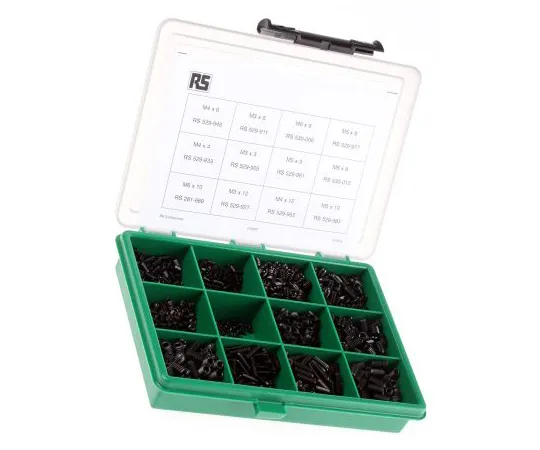 63-6629-61 1120 piece Steel Screw/Bolt Kit, M3, M4 395-424