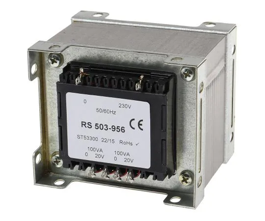 63-6679-81 RS PRO 200VA 2 Output Chassis Mounting Transformer, 20V ac 503-956