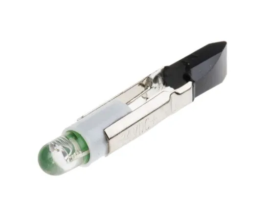 63-6581-69 LED Reflector Bulb, Telephone Slide, Green, Single Chip, 5.5mm dia., 24V ac/dc 204-209