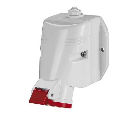 63-6988-72 RS PRO IP44 Red Wall Mount 3P+E Industrial Power Socket, Rated At 63A, 415 V 125-4477