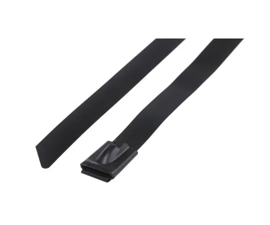 63-6895-21 RS PRO Black Cable Tie Stainless Steel Roller Ball, 360mm x 12 mm 123-5031