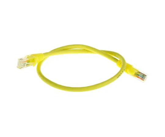 63-6703-44 RS PRO Yellow LSZH Cat5e Cable U/UTP, 500mm Male RJ45/Male RJ45 Terminated 556-825