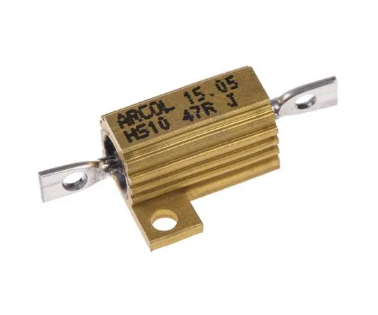 63-7349-13 Arcol HS10 Series Aluminium Ho***d Axial Wire Wound Panel Mount Resistor, 47Ω ±5% 10W HS10 47R J
