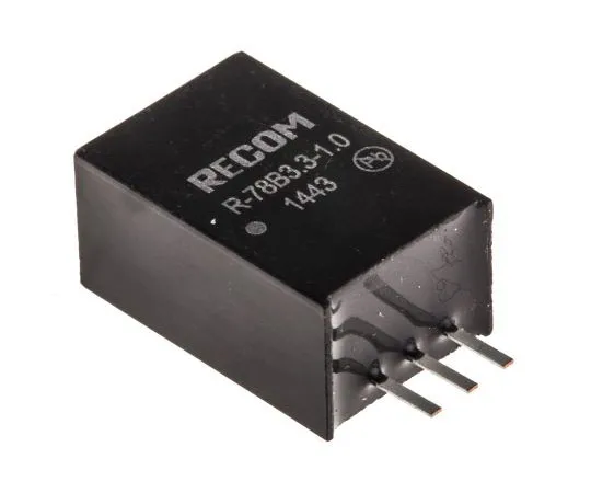 63-7349-97 Recom Switching Regulator, 32V dc Input, 3.3V dc Output, 1A R-78B3.3-1.0