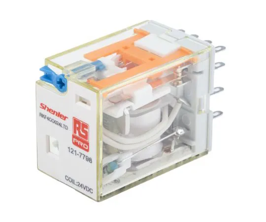 63-6808-88 RS PRO, 24V dc Coil Non-Latching Relay 4PDT, 6A Switching Current Plug In, 4 Pole 121-7798