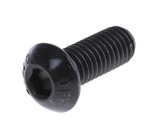 63-6612-79 RS PRO M8 x 20mm Hex Socket Button Screw Black, Self-Colour Steel 281-350