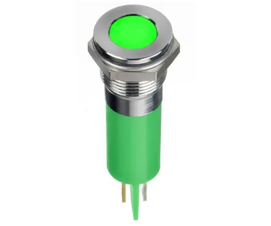 63-7039-68 RS PRO Green Indicator, 2 V dc, 14mm Mounting Hole Size, Faston, Solder Lug Termination, IP67 134-5541