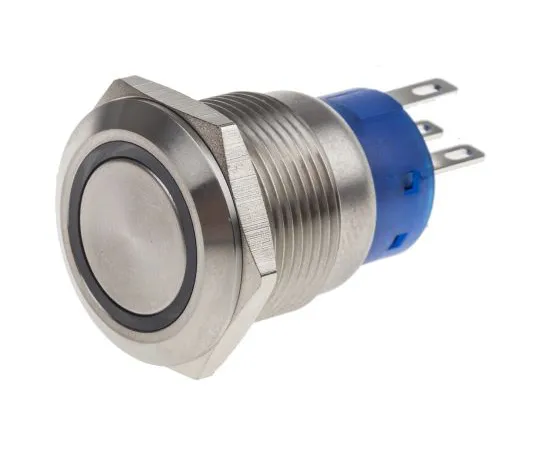 63-6777-80 RS PRO Single Pole Double Throw (SPDT) Latching Red LED Push Button Switch, IP67, 19.2 (Dia.)mm, Panel Mount, 250V ac 111-5795