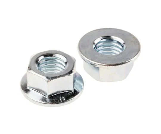63-6609-70 21.8mm Bright Zinc Plated Steel Hex Flanged Nut, M10 275-490