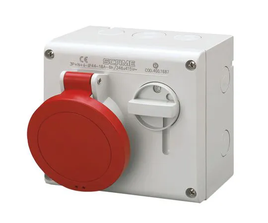 63-6988-50 RS PRO Switchable IP44 Industrial Interlock Socket 3P+E, Earthing Position 6h, 32A, 400 V 125-4433