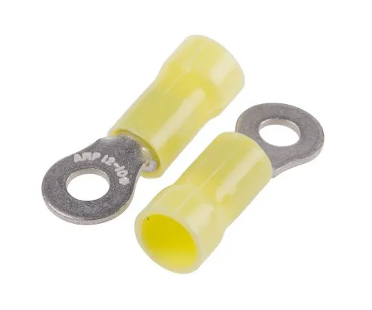 63-6735-66 Insulated Round Crimp Terminal Plastic Grip Inner Diameter: 4.34 mm Stud Diameter: M4 Yellow 12 AWG 34853