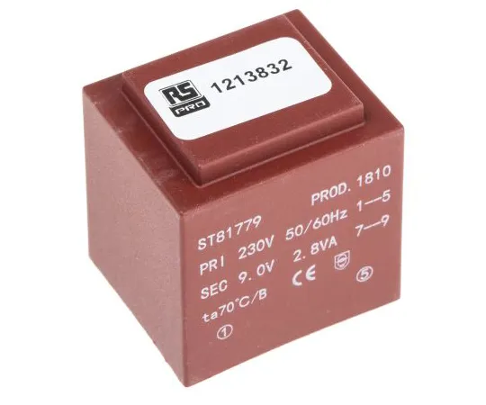 63-6789-49 1 x 9V ac 1 Output PCB Mount PCB Transformer, 2.8VA 121-3832