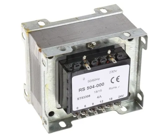 63-6679-82 RS PRO 100VA 1 Output Chassis Mounting Transformer, 6V ac, 9V ac, 12V ac, 18V ac 504-000
