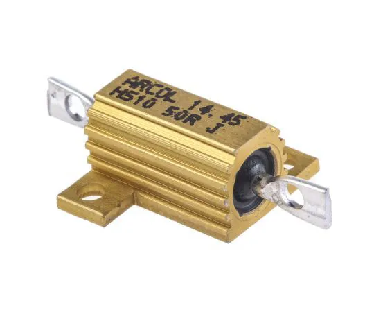 63-7349-23 Arcol HS10 Series Aluminium Ho***d Axial Wire Wound Panel Mount Resistor, 50Ω ±5% 10W HS10 50R J