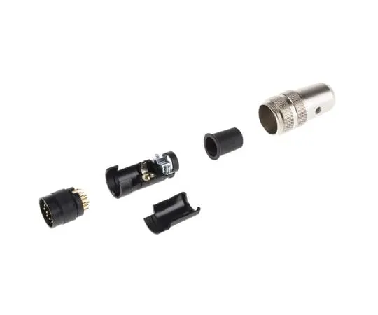 63-7019-08 Binder 680 Series Miniature Cable Mount Connector, 12 contacts Plug 09-0329-02-12
