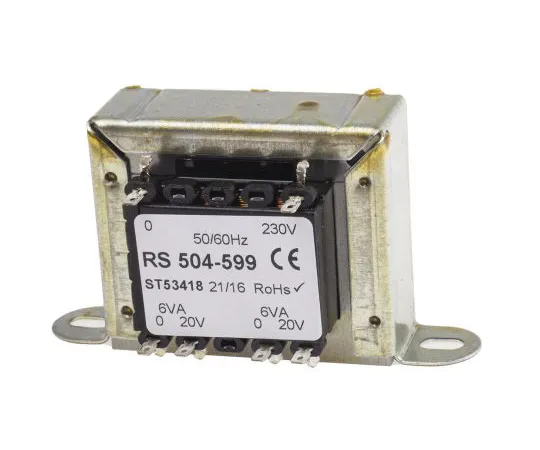 63-6680-55 RS PRO 12VA 2 Output Chassis Mounting Transformer, 20V ac 504-599