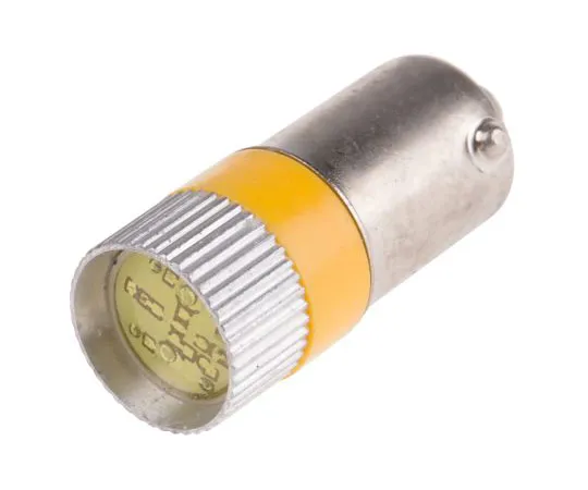 63-6582-33 LED Reflector Bulb, BA9s, Yellow, Multichip, 10mm dia., 28V dc 205-072