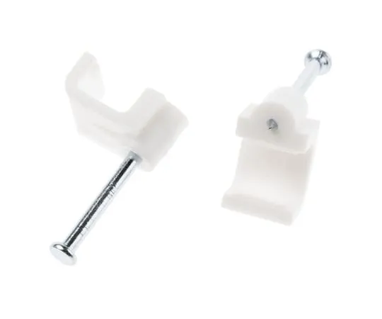 63-6599-70 RS PRO Cable Clip White Nail PE Rectangular Cable Clip 233-562