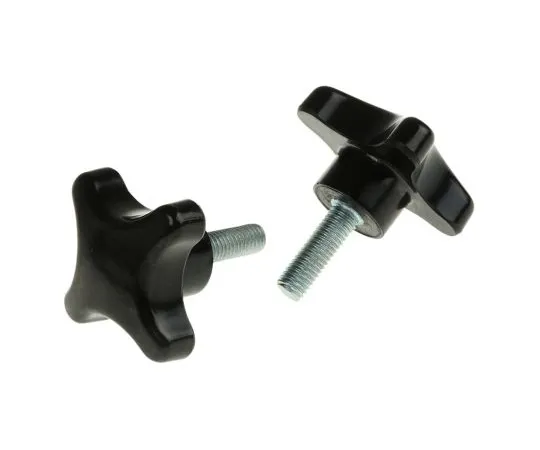 63-6717-30 RS PRO Black 4-Arm Clamping Knob, M8 686-648