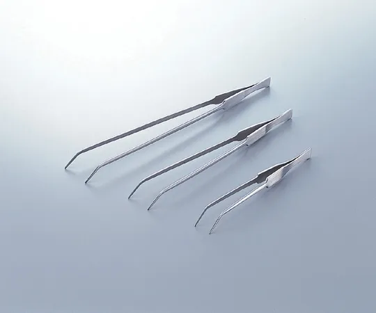 2-5661-01　［Discontinued］Laboratory Tweezers (Bent Tip) 19cm