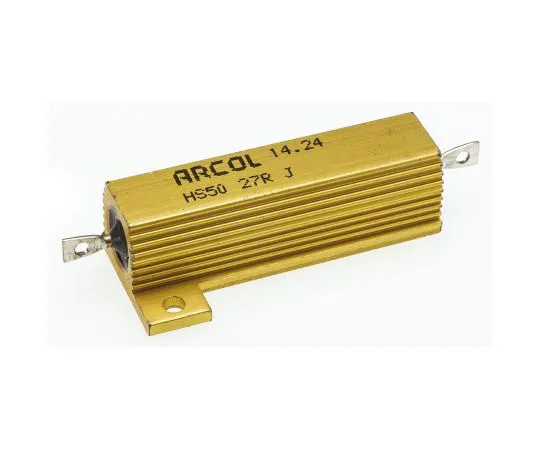 63-7349-59 Arcol HS50 Series Aluminium Ho***d Axial Wire Wound Panel Mount Resistor, 27Ω ±5% 50W HS50 27R J