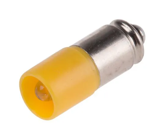 63-6581-27 LED Reflector Bulb, Midget Groove, Yellow, Single Chip, 6mm dia., 24V ac/dc 203-622