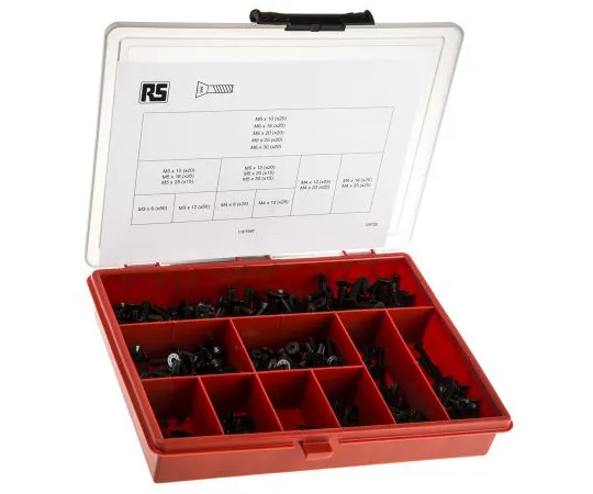63-6732-40 455 piece Steel Screw/Bolt Kit, M3, M4, M5, M6 823-897