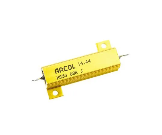 63-7349-61 Arcol HS50 Series Aluminium Ho***d Axial Wire Wound Panel Mount Resistor, 68Ω ±5% 50W HS50 68R J