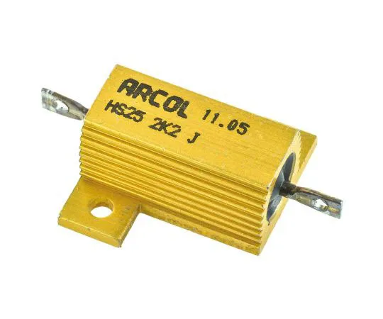 63-7348-92 Arcol HS25 Series Aluminium Ho***d Axial Wire Wound Panel Mount Resistor, 2.2kΩ ±5% 25W HS25 2K2 J