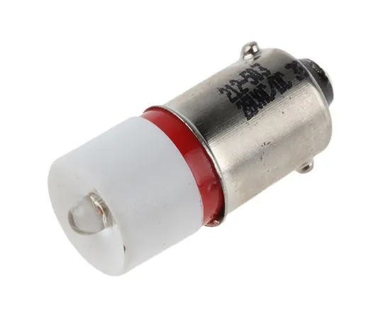 63-6588-25 LED Reflector Bulb, BA9s, Red, Single Chip, 10mm dia., 28V dc 212-503