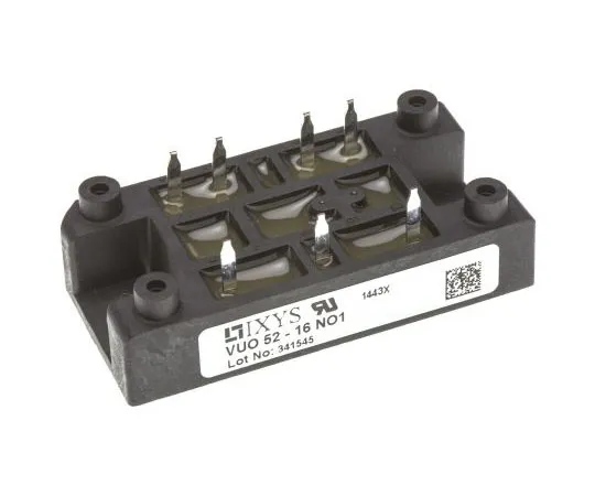 63-7352-07 IXYS VUO52-16NO1, 3-phase Bridge Rectifier Module, 55A 1600V, 5-Pin V1-A-Pack VUO52-16NO1