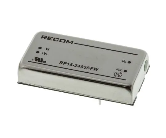 63-7350-02 Recom RP15 FW 15W Isolated DC-DC Converter Through Hole, Voltage in 9 → 36 V dc, Voltage out 5V dc RP15-2405SFW
