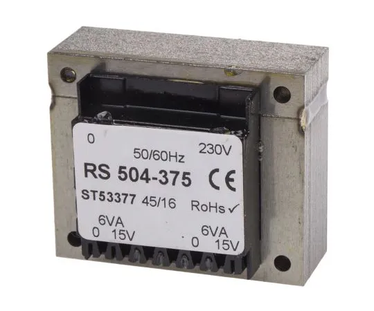 63-6680-28 15V ac 2 Output Through Hole PCB Transformer, 12VA 504-375