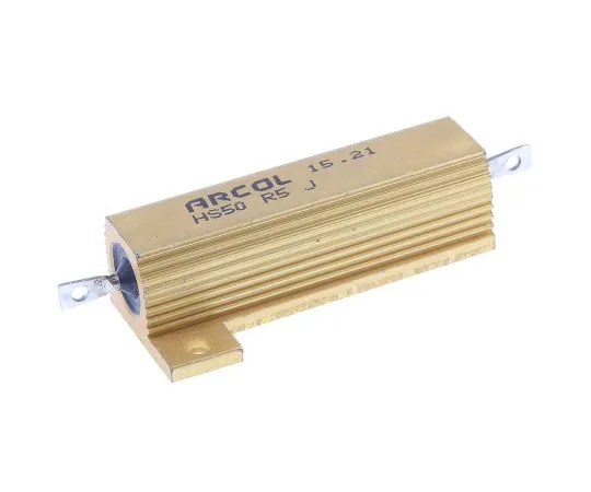 63-7348-85 Arcol HS50 Series Aluminium Ho***d Axial Wire Wound Panel Mount Resistor, 500mΩ ±5% 50W HS50 R5 J