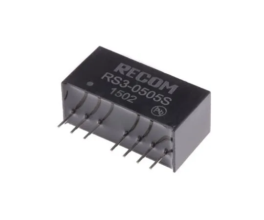 63-7350-13 Recom RS3 3W Isolated DC-DC Converter Through Hole, Voltage in 4.5 → 9 V dc, Voltage out 5V dc RS3-0505S