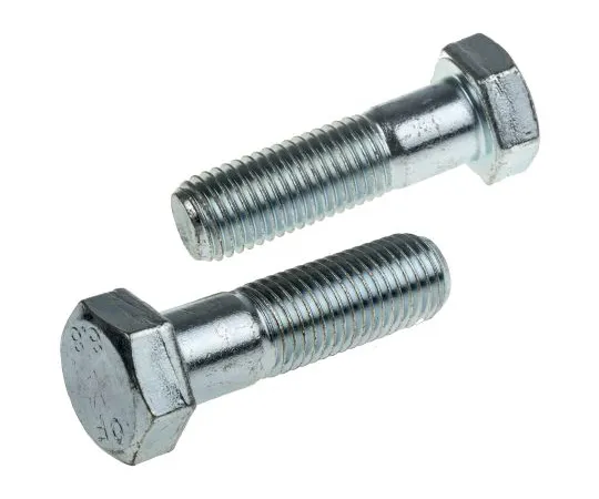 63-6612-33 Clear Passivated, Zinc Steel Hex Bolt, M20 x 70mm 279-981