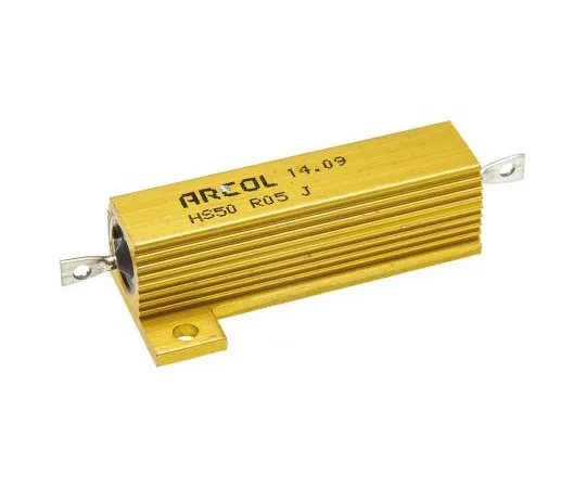 63-7349-50 Arcol HS50 Series Aluminium Ho***d Axial Wire Wound Panel Mount Resistor, 50mΩ ±5% 50W HS50 R05 J