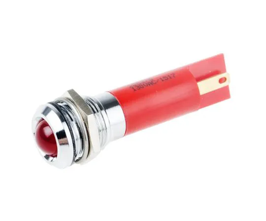 63-6582-52 RS PRO Red Indicator, 130 V ac, 12mm Mounting Hole Size, Tab Termination, IP67 205-375