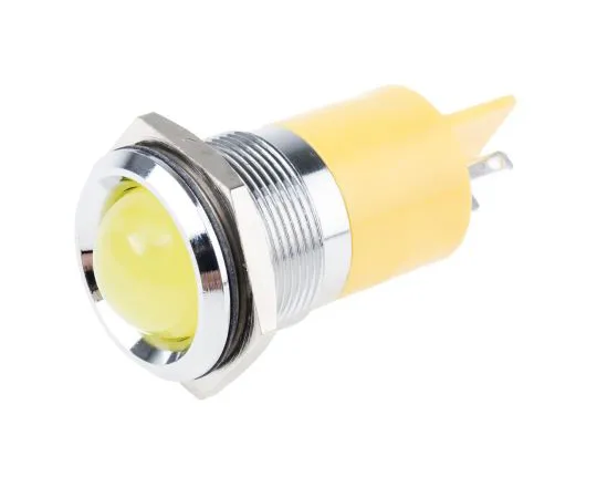 63-6582-82 RS PRO Yellow Indicator, 12 V dc, 22mm Mounting Hole Size, Solder Tab Termination 205-892