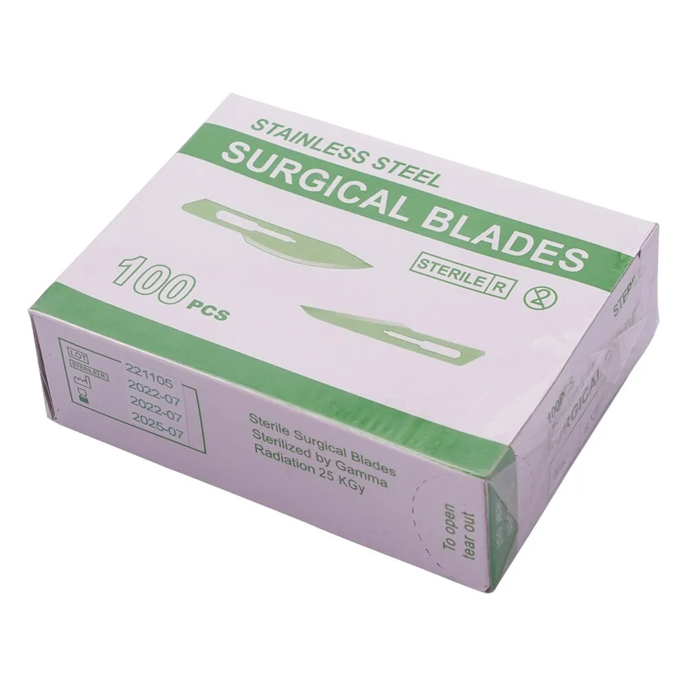 3-9643-11　［Discontinued］Scalpel (Replacement Blade) Applicable Holder #3 100 Pieces　#10