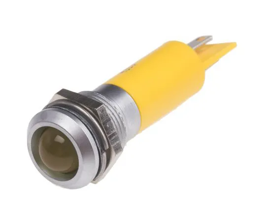 63-6585-93 RS PRO Yellow Indicator, 230 V ac, 12mm Mounting Hole Size, Tab Termination, IP67 209-585