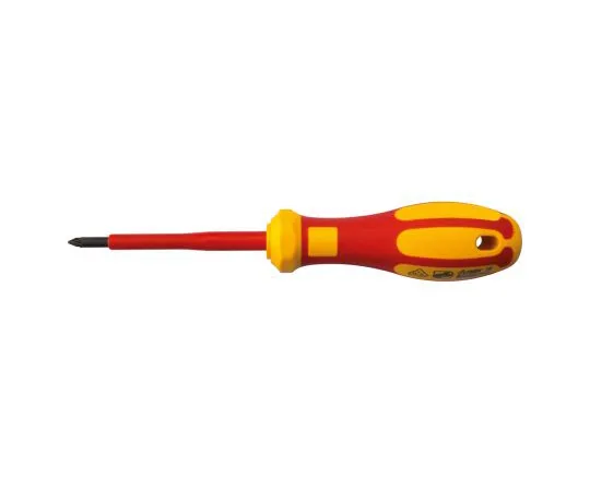 63-6979-10 RS Pro, VDE 1000V Approved Pozidriv Insulated Screwdriver PZ2 Tip 100 mm Chrome Vanadium Molybdenum Steel 125-3087