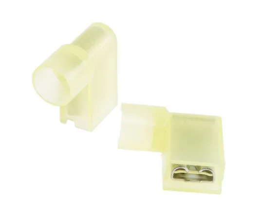 63-6977-65 RS PRO Insulated Crimp Flag Terminal, 4mm² to 6mm², 12AWG to 10AWG, Yellow 125-1951